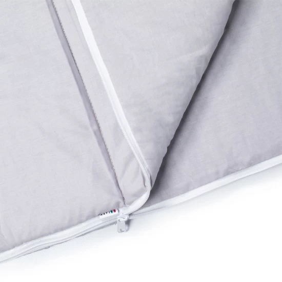 Sac de dormit de bumbac cu perna si fermoar 140x75 cm Nativo Dreams Gri Sac de dormit de bumbac cu perna si fermoar 140x75 cm Nativo Dreams Gri