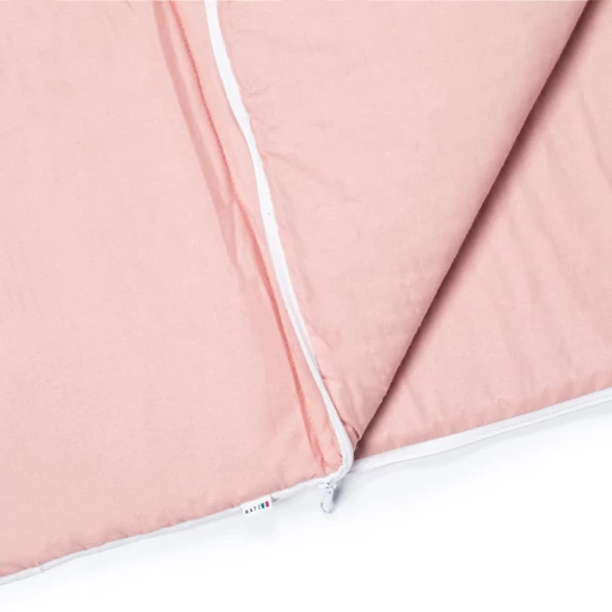 Sac de dormit de bumbac cu perna si fermoar 140x75 cm Nativo Dreams Piersica Sac de dormit de bumbac cu perna si fermoar 140x75 cm Nativo Dreams Piersica