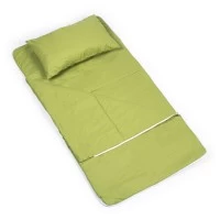 Sac de dormit de bumbac cu perna si fermoar 140x75 cm Nativo Dreams Verde