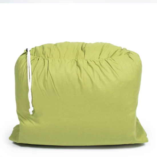Sac de dormit de bumbac cu perna si fermoar 140x75 cm Nativo Dreams Verde Sac de dormit de bumbac cu perna si fermoar 140x75 cm Nativo Dreams Verde