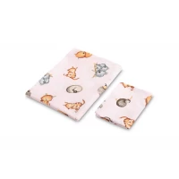 Set lenjerie de pat bumbac 100% cu 2 piese 100x135 cm/40x60 cm Sensillo Jungla