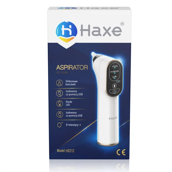 Aspirator nazal electric silentios cu trei niveluri de aspiratie Haxe HX212, 2 varfuri nou-nascut, 2 varfuri 1+ ani, lumina precizie noapte Aspirator nazal electric silentios cu trei niveluri de aspiratie Haxe HX212, 2 varfuri nou-nascut, 2 varfuri 1+ ani, lumina precizie noapte