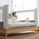 Bariera protectie pat copii culisanta, cu inaltime reglabila Cover 160 cm, gri