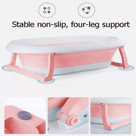 Cadita pliabila cu termometru si suport anatomic Genua Premium pink Cadita pliabila cu termometru si suport anatomic Genua Premium pink