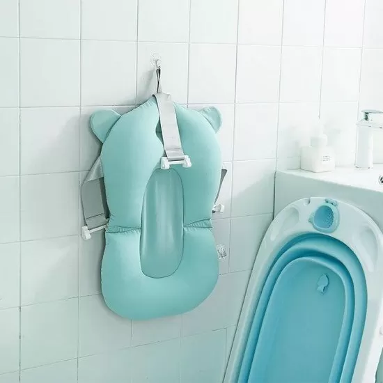 Cadita pliabila cu termometru si suport anatomic Genua Premium blue Cadita pliabila cu termometru si suport anatomic Genua Premium blue