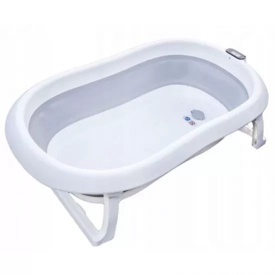 Cadita pliabila cu termometru si suport anatomic Genua Premium grey Cadita pliabila cu termometru si suport anatomic Genua Premium grey
