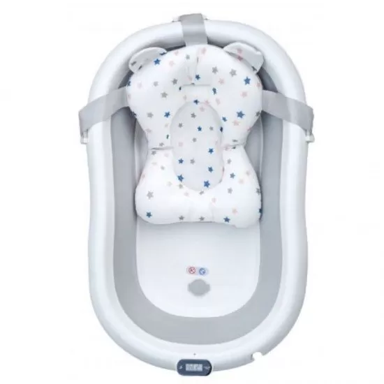Cadita pliabila cu termometru si suport anatomic Genua Premium grey Cadita pliabila cu termometru si suport anatomic Genua Premium grey