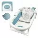 Cadita pliabila XL cu suport anatomic Kasia blue si jucarie