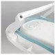 Cadita pliabila XL cu suport anatomic Kasia blue si jucarie