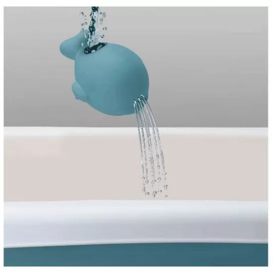 Cadita pliabila XL cu suport anatomic Kasia blue si jucarie