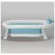 Cadita pliabila XL cu suport anatomic Kasia blue si jucarie