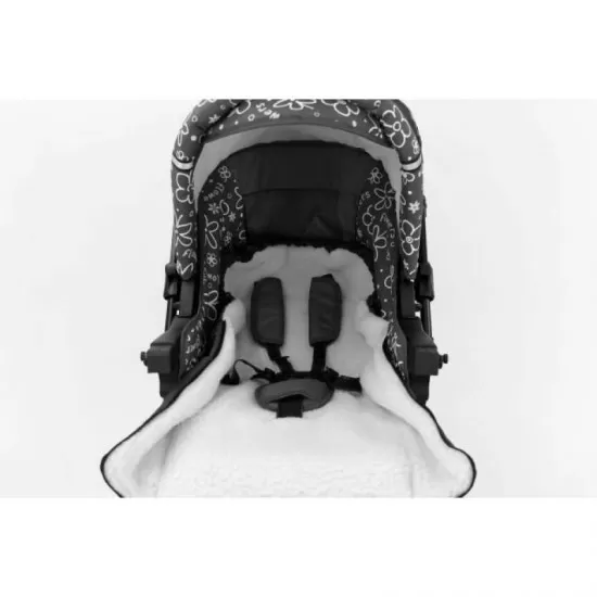 Sac de iarna pentru carucior cu interior din lana pentru 0-3 ani Gri Inchis Camicco Sac de iarna pentru carucior cu interior din lana pentru 0-3 ani Gri Inchis Camicco