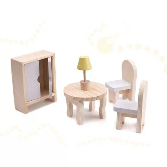 Casuta de papusi My Grey Dollhouse cu accesorii