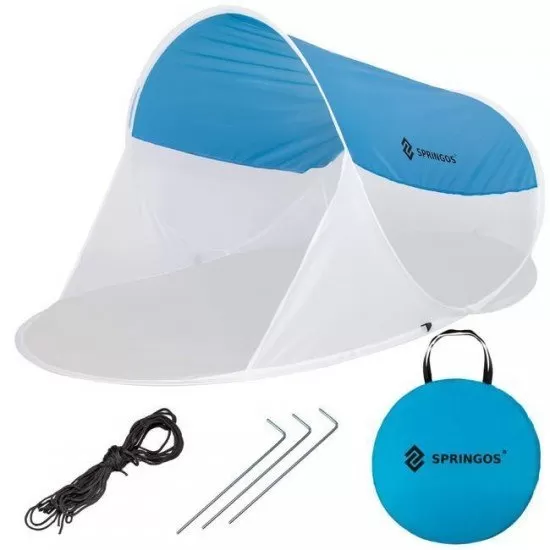 Cort plaja cu protectie UV 120x95x200 cm Springos Blue Cort plaja cu protectie UV 120x95x200 cm Springos Blue