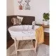 Cosulet bebe pentru dormit handmade din material ecologic Ahoj Baby natur, include stand cu sistem de leganare Cosulet bebe pentru dormit handmade din material ecologic Ahoj Baby natur, include stand cu sistem de leganare