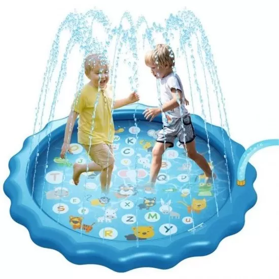 Covoras de joaca gonflabil cu fantana stropitoare 170 cm Alfabet Covoras de joaca gonflabil cu fantana stropitoare 170 cm Alfabet