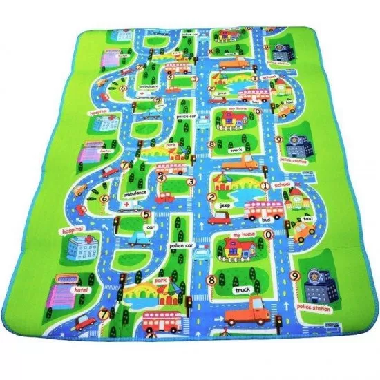 Covoras de joaca termic si educativ 200x160 cm On the Road