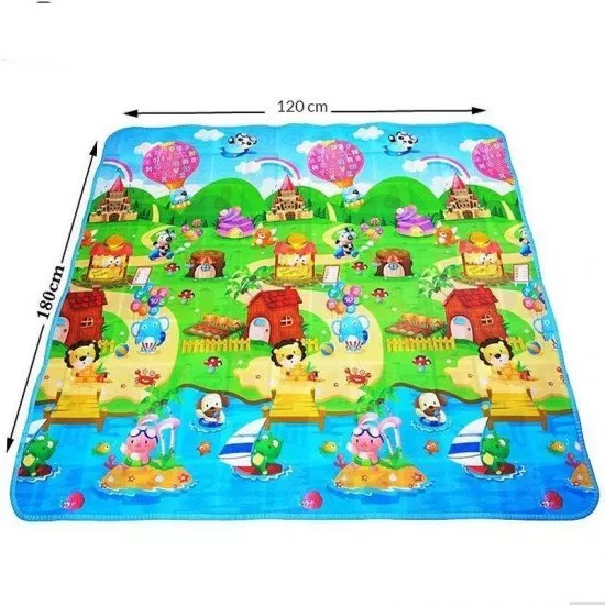 Covoras de joaca termic si educativ cu doua fete 180x120 cm My Little Farm Covoras de joaca termic si educativ cu doua fete 180x120 cm My Little Farm