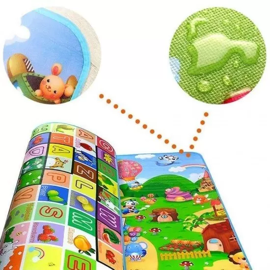 Covoras de joaca termic si educativ cu doua fete 180x120 cm My Little Farm Covoras de joaca termic si educativ cu doua fete 180x120 cm My Little Farm