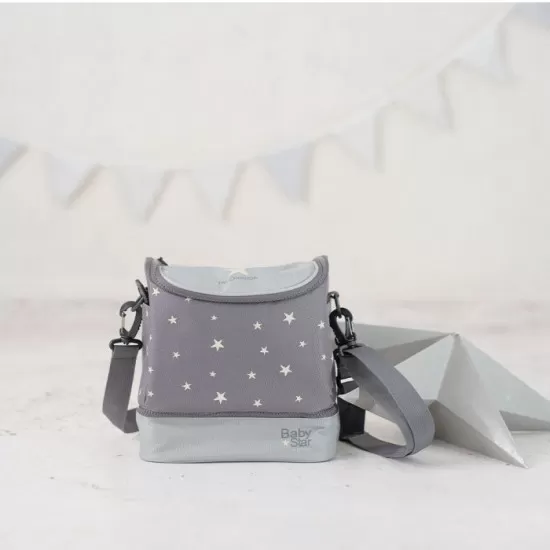 Geanta carucior termoizolanta pentru alimente Olmitos Grey Stars Geanta carucior termoizolanta pentru alimente Olmitos Grey Stars