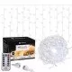 Instalatie luminoasa Craciun 500 leduri cu telecomanda, 23 m, 8 functii, exterior/interior, tip perdea de turturi alb rece Instalatie luminoasa Craciun 500 leduri cu telecomanda, 23 m, 8 functii, exterior/interior, tip perdea de turturi alb rece