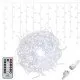 Instalatie luminoasa Craciun 500 leduri cu telecomanda, 23 m, 8 functii, exterior/interior, tip perdea de turturi alb rece Instalatie luminoasa Craciun 500 leduri cu telecomanda, 23 m, 8 functii, exterior/interior, tip perdea de turturi alb rece