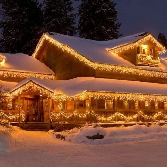 Instalatie luminoasa Craciun 500 leduri cu telecomanda, 23 m, 8 functii, exterior/interior, tip perdea de turturi alb cald Instalatie luminoasa Craciun 500 leduri cu telecomanda, 23 m, 8 functii, exterior/interior, tip perdea de turturi alb cald