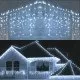 Instalatie luminoasa de Craciun 300 leduri, 13 m, 8 functii, exterior/interior, tip perdea de turturi alb rece Instalatie luminoasa de Craciun 300 leduri, 13 m, 8 functii, exterior/interior, tip perdea de turturi alb rece