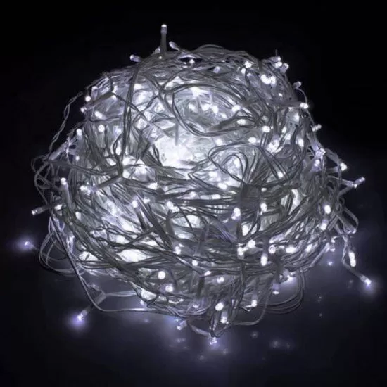 Instalatie luminoasa de Craciun 300 leduri, 13 m, 8 functii, exterior/interior, tip perdea de turturi alb rece Instalatie luminoasa de Craciun 300 leduri, 13 m, 8 functii, exterior/interior, tip perdea de turturi alb rece