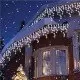 Instalatie luminoasa de Craciun 300 leduri, 13 m, 8 functii, exterior/interior, tip perdea de turturi alb rece Instalatie luminoasa de Craciun 300 leduri, 13 m, 8 functii, exterior/interior, tip perdea de turturi alb rece