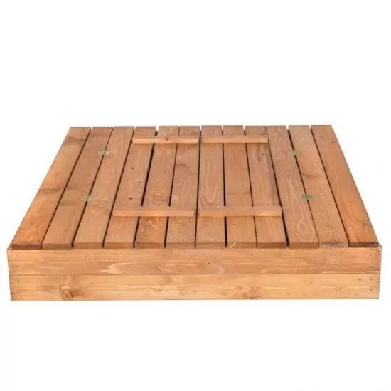 Lada de nisip cu capac transformabil in bancuta 120x120 cm Springos Lada de nisip cu capac transformabil in bancuta 120x120 cm Springos