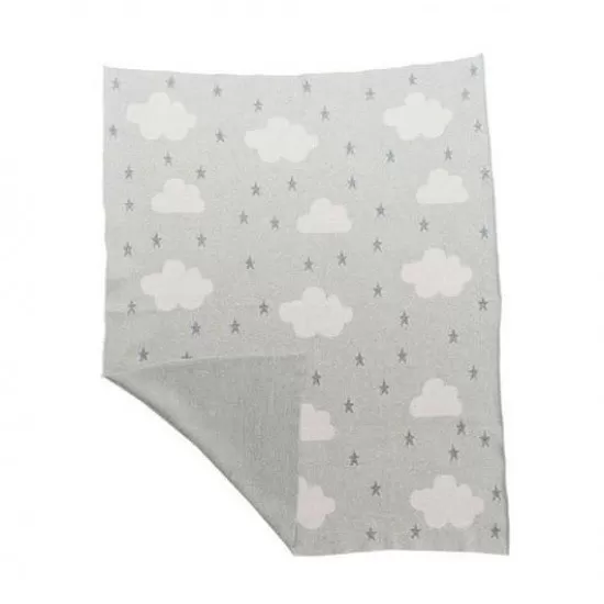 Paturica din bumbac organic cu doua fete 80x100 cm Star Clouds Niu Paturica din bumbac organic cu doua fete 80x100 cm Star Clouds Niu
