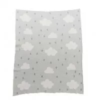Paturica din bumbac organic cu doua fete 80x100 cm Star Clouds Niu