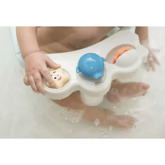 Scaun baie bebe cu stropitoare si jucarii, tavita frontala detasabila Olmitos Scaun baie bebe cu stropitoare si jucarii, tavita frontala detasabila Olmitos