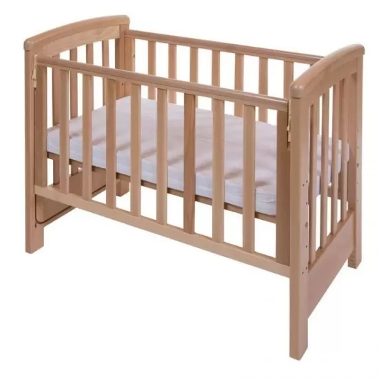 Patut co-sleeping 85x48 cm cu laterala culisanta Dreamy Mini Natur + saltea Patut co-sleeping 85x48 cm cu laterala culisanta Dreamy Mini Natur + saltea