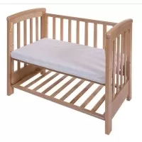 Patut co-sleeping 85x48 cm cu laterala culisanta Dreamy Mini Natur + saltea 