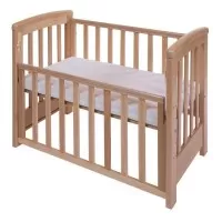 Patut co-sleeping 85x48 cm cu laterala culisanta Dreamy Mini Natur + saltea 