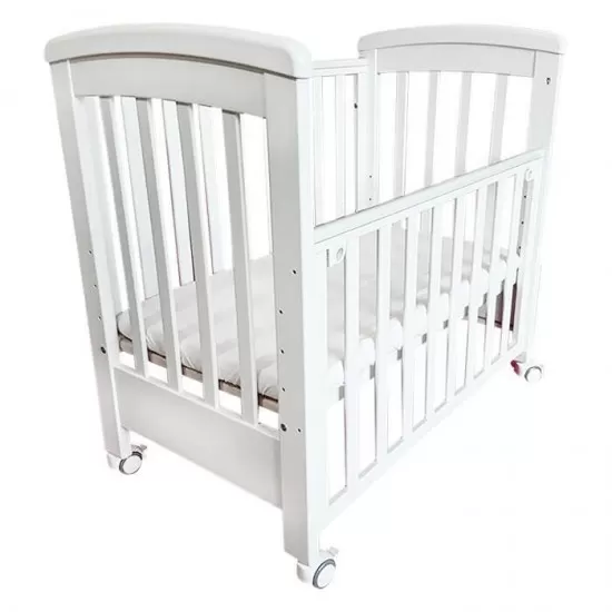 Patut co-sleeping 85x48 cm cu laterala culisanta Dreamy Mini Alb + saltea Patut co-sleeping 85x48 cm cu laterala culisanta Dreamy Mini Alb + saltea