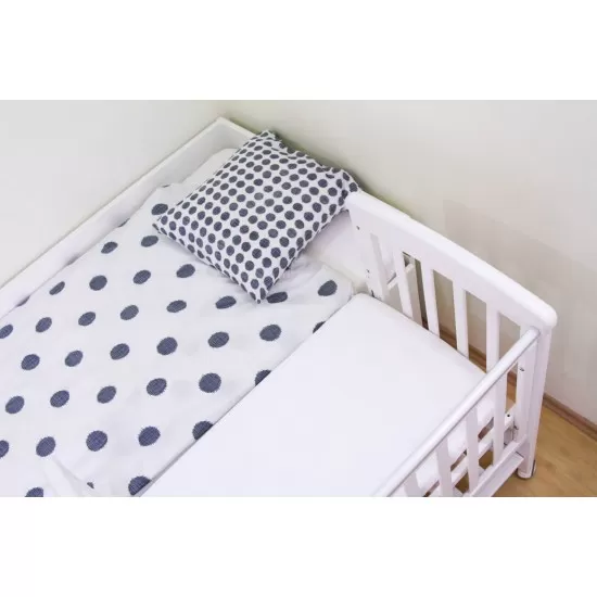 Patut co-sleeping 85x48 cm cu laterala culisanta Dreamy Mini Alb + saltea Patut co-sleeping 85x48 cm cu laterala culisanta Dreamy Mini Alb + saltea