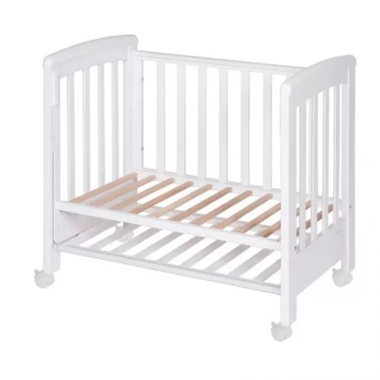 Patut co-sleeping 85x48 cm cu laterala culisanta Dreamy Mini Alb + saltea Patut co-sleeping 85x48 cm cu laterala culisanta Dreamy Mini Alb + saltea