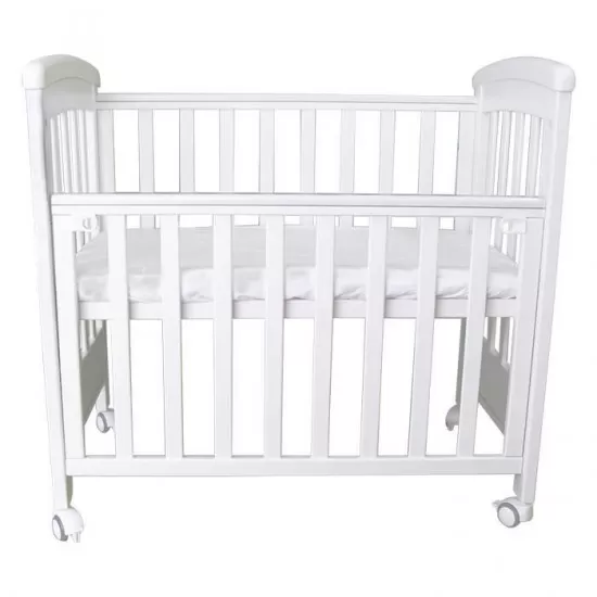 Patut co-sleeping 85x48 cm cu laterala culisanta Dreamy Mini Alb + saltea Patut co-sleeping 85x48 cm cu laterala culisanta Dreamy Mini Alb + saltea