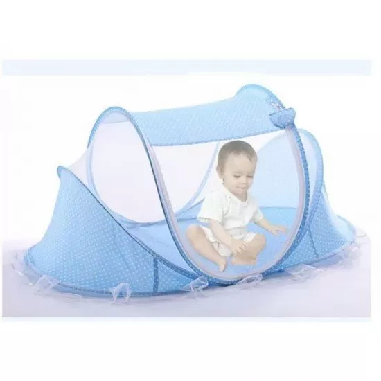 Patut voiaj pliabil bebe cu protectie impotriva tantarilor Happy Baby Blue Patut voiaj pliabil bebe cu protectie impotriva tantarilor Happy Baby Blue