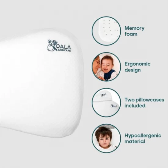 Perna bebelusi anti plagiocefalie 0-36 luni, forma ergonomica cu spuma memory, 2 huse detasabile, certificata in Germania, Koala Perfect Head Maxi White Perna bebelusi anti plagiocefalie 0-36 luni, forma ergonomica cu spuma memory, 2 huse detasabile, certificata in Germania, Koala Perfect Head Maxi White