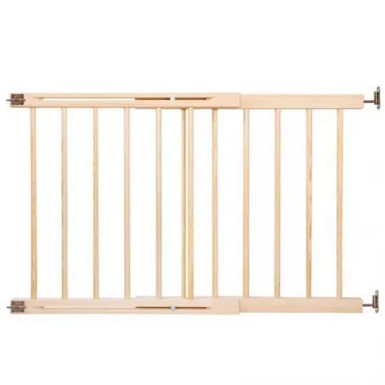 Poarta de siguranta extensibila din lemn natur 72-122 cm Springos Wooden Poarta de siguranta extensibila din lemn natur 72-122 cm Springos Wooden