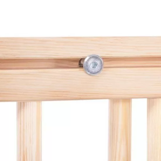 Poarta de siguranta extensibila din lemn natur 72-122 cm Springos Wooden Poarta de siguranta extensibila din lemn natur 72-122 cm Springos Wooden
