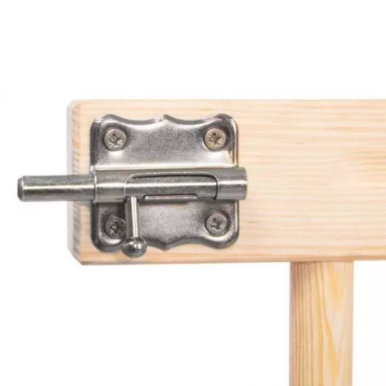 Poarta de siguranta extensibila din lemn natur 72-122 cm Springos Wooden Poarta de siguranta extensibila din lemn natur 72-122 cm Springos Wooden
