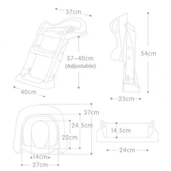 Reductor toaleta cu scarita si colac moale Albastru Reductor toaleta cu scarita si colac moale Albastru