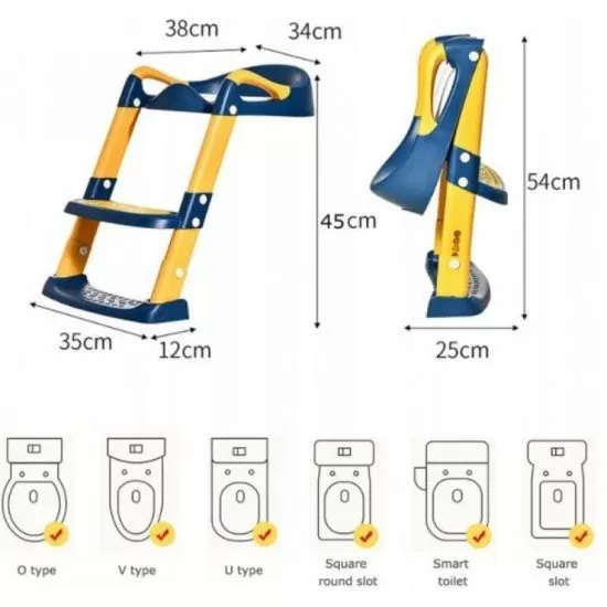 Reductor toaleta cu scarita si colac moale Albastru Reductor toaleta cu scarita si colac moale Albastru