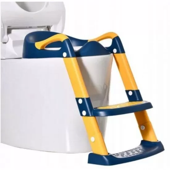 Reductor toaleta cu scarita si colac moale York Blue Reductor toaleta cu scarita si colac moale York Blue