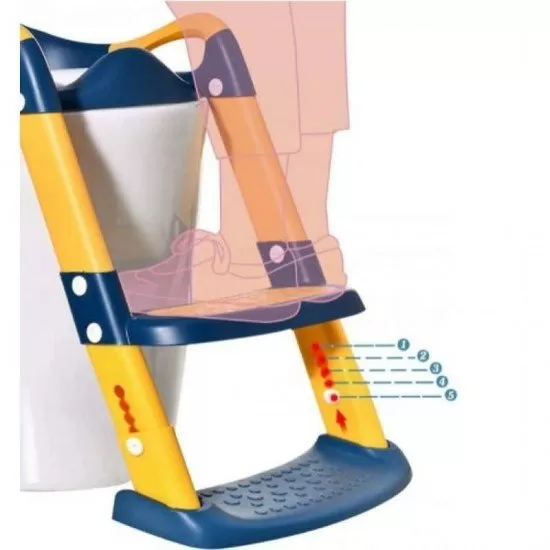 Reductor toaleta cu scarita si colac moale York Blue Reductor toaleta cu scarita si colac moale York Blue